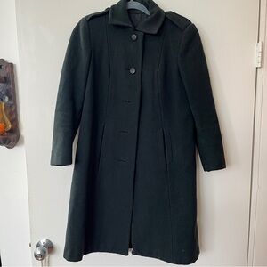 1970s Vintage Forest Green Wool Pea Coat